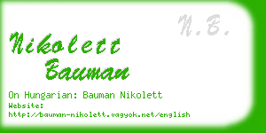 nikolett bauman business card